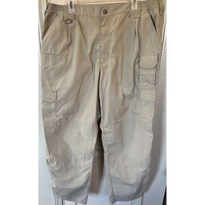 5.11 Tactical Mens 40X30 Beige Flat Front Cargo Pants